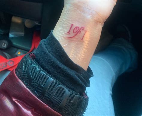 1of1 tattoo|1 of meaning.